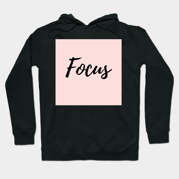 Focus - Pink Background Hoodie by ActionFocus